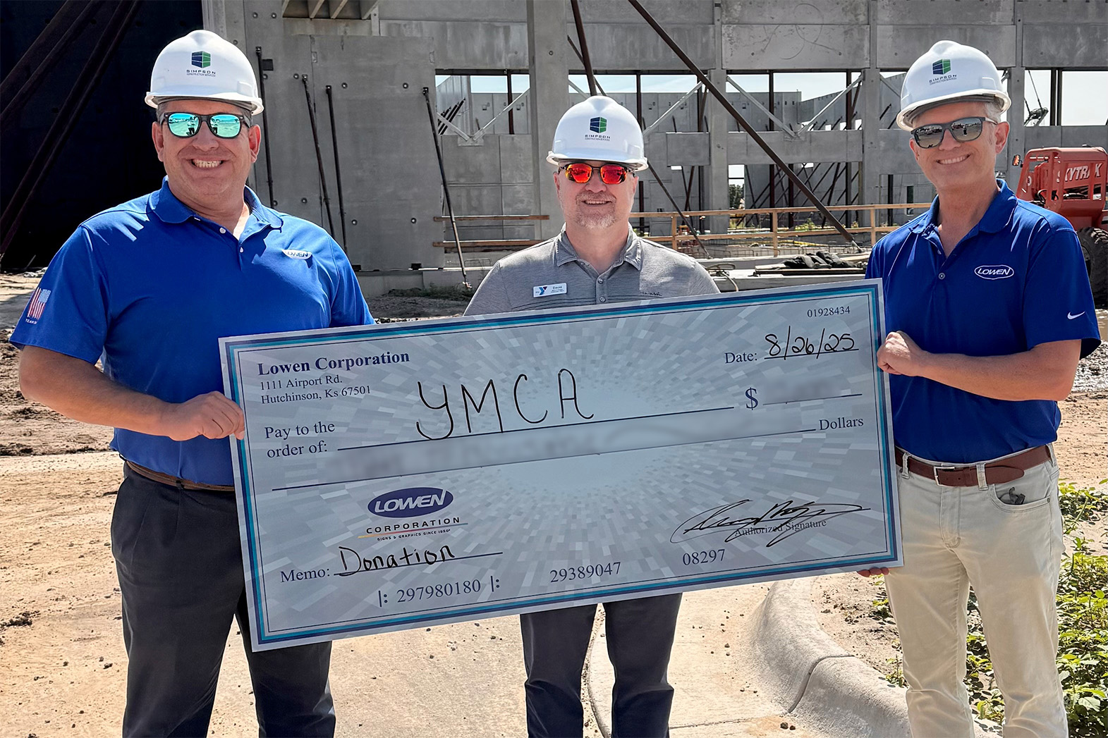 Lowen Donates to YMCA,  Supporting a New Facility 