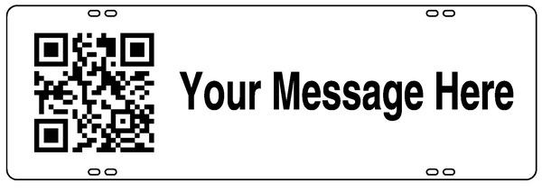 Real Estate Qr Code Sign Rider, 24 GA Steel, 8"H X 24"W