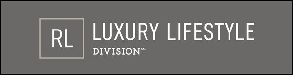 Real Living Luxury Lifestyle Sign Rider, 6"h x 24"w, Steel, Dark Gray
