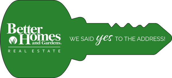 Better Homes and Gardens Real Estate Key Shaped Sign Panel, 16"h x 35"w, 4mm Corrugated Plastic