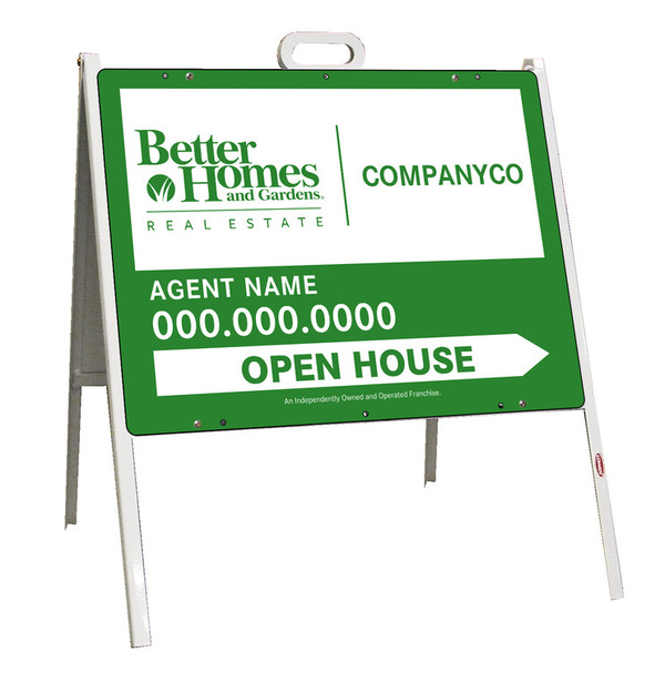 Open House A-Frame And Agent Sign Panel Unit, 24 GA Steel 18"H X 24"W