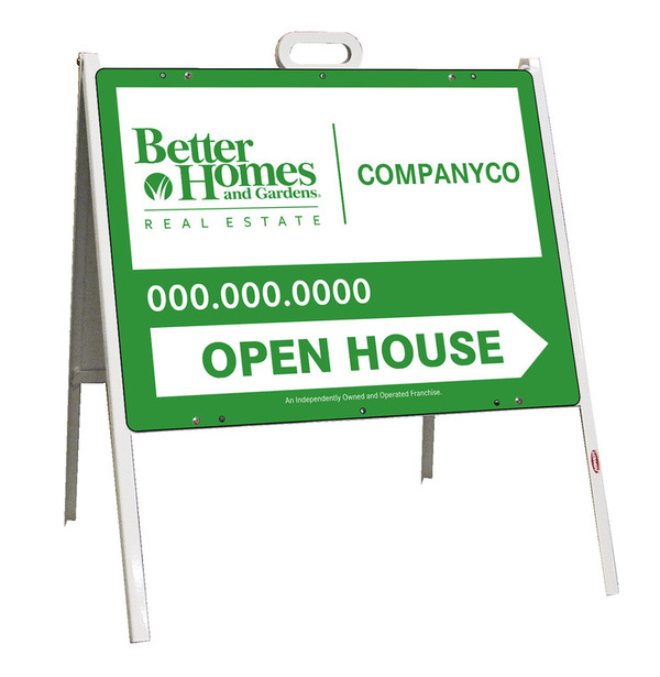 Open House A-Frame And Sign Panel Unit, 18"H X 24"W Steel