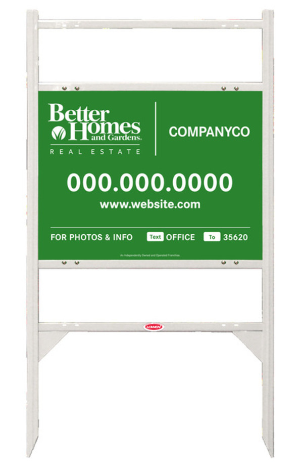 Angle Iron Frame With Two Rider Inserts And For Photos & Info Sign Panel Unit, 18"H X 24"W