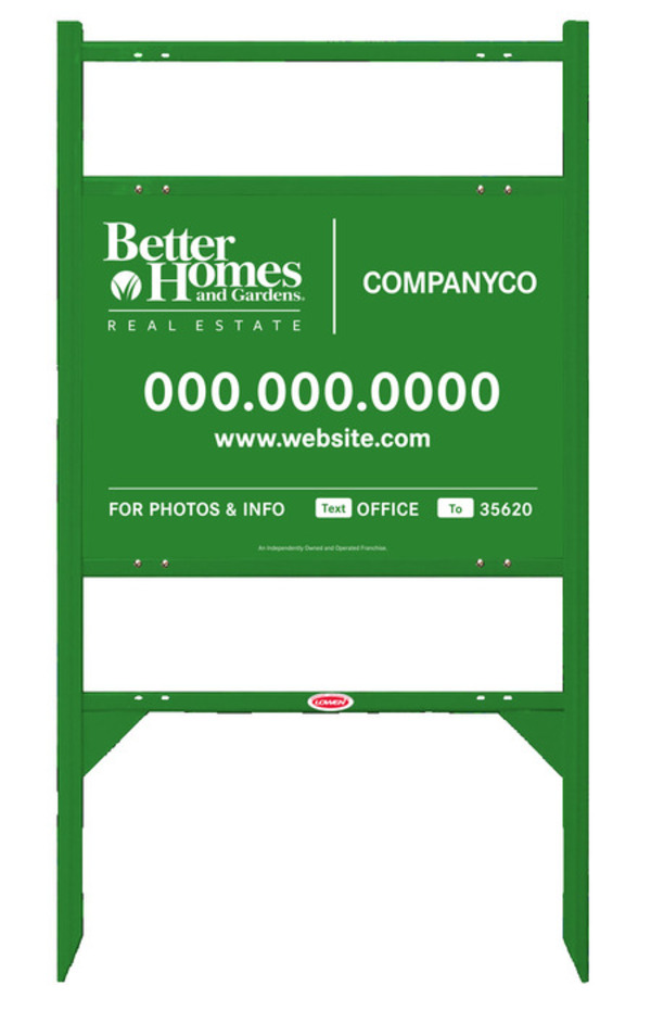 Angle Iron Frame With Two Rider Inserts And For Photos & Info Sign Panel Unit, 18"H X 24"W