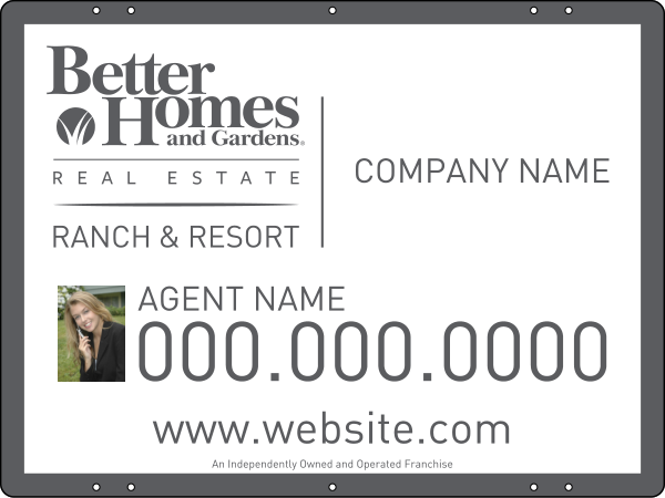 Ranch And Resort Photo Sign Panel, 24 GA Steel 18"H X 24"W