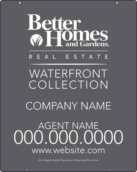 Waterfront Collection Agent Hanging Sign Panel, 24 GA Steel 30"H X 24"W
