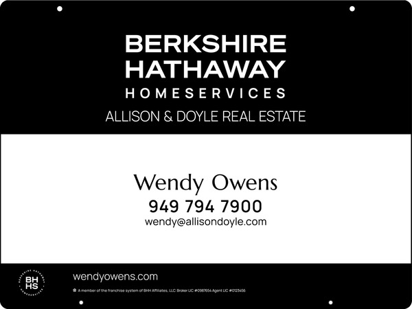 Hanging Agent Sign Panel, 18"H X 24"W, Steel