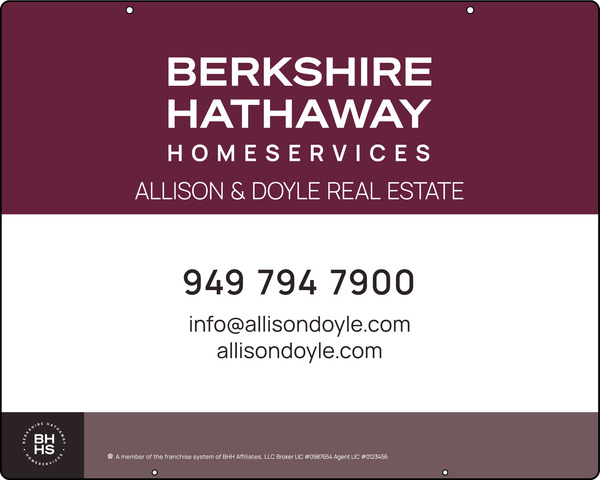 Hanging Office Sign Panel, 24"H X 30"W, Steel