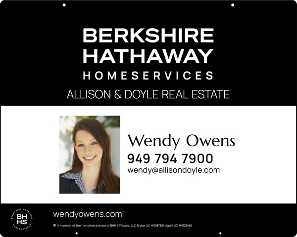 Hanging Agent Photo Sign Panel, 24"H X 30"W, Steel