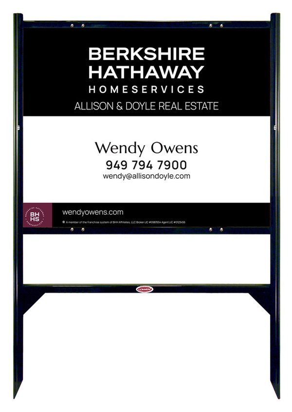 Angle Iron Frame And Agent Sign Panel Unit, 24"H X 30"W, Steel