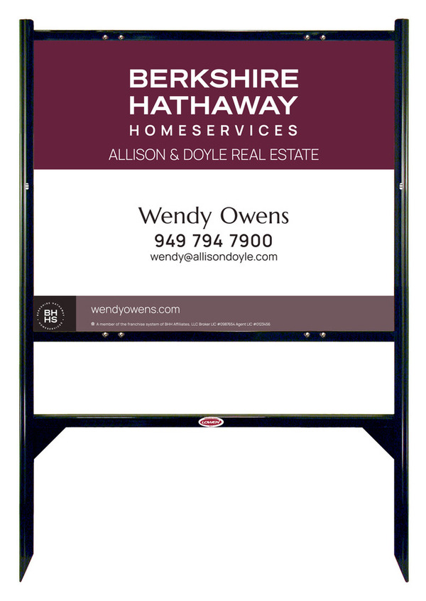 Angle Iron Frame And Agent Sign Panel Unit, 24"H X 30"W, Steel