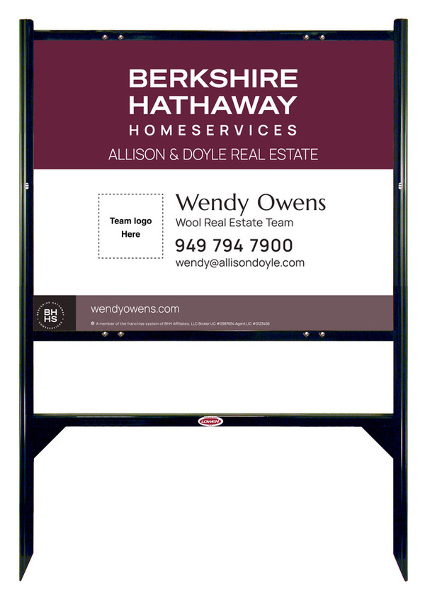 Angle Iron Frame And Team Logo Sign Panel Unit, 24"H X 30"W, Steel