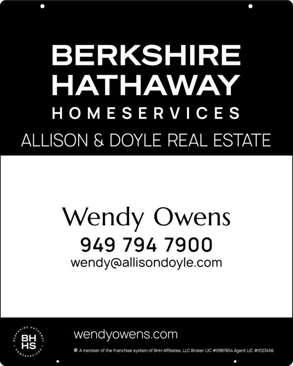 Reflective Hanging Agent Sign Panel, 30"H X 24"W, 3mm Aluminum Composite