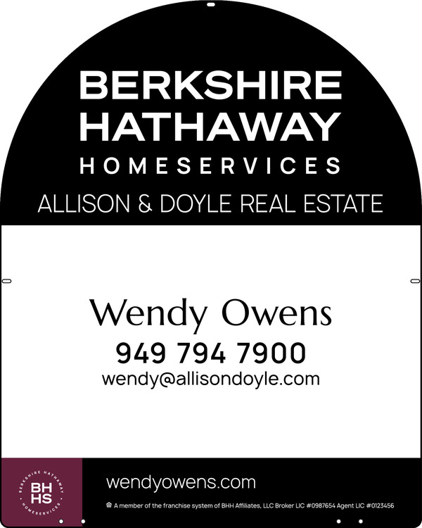 Arc Top Agent Sign Panel, 30"H X 24", Steel