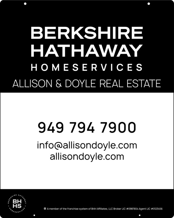 Reflective Hanging Office Sign Panel, 30"H X 24"W, Steel