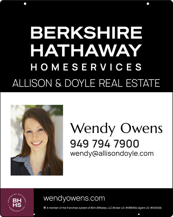 Reflective Hanging Agent Photo Sign Panel, 30"H X 24"W, Steel