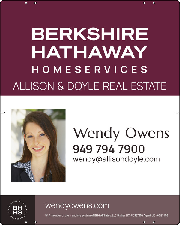 Agent Photo Sign Panel, 30"H X 24", Steel