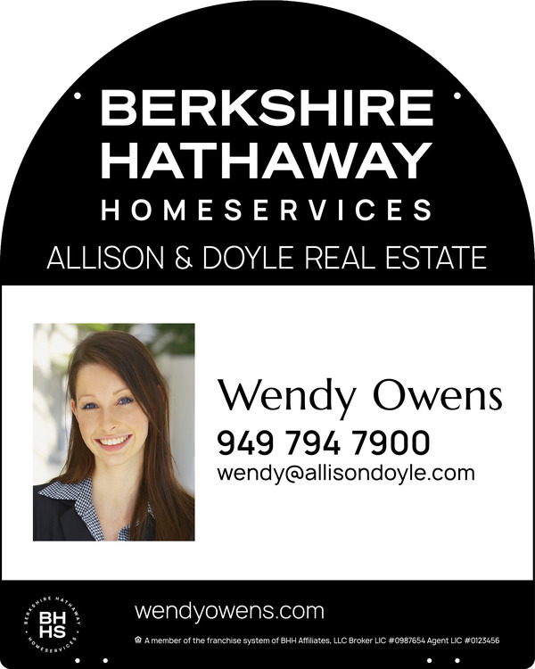 Reflective Hanging Arc Top Agent Photo Sign Panel, 30"H X 24"W, 3mm Aluminum Composite