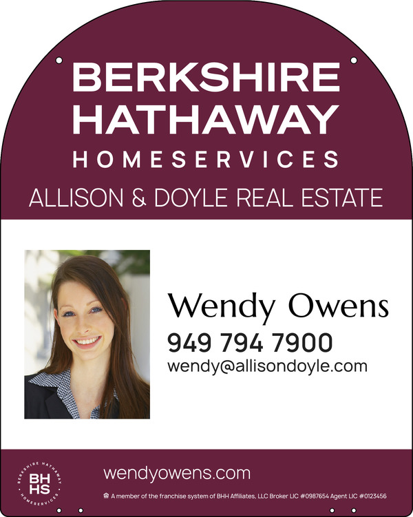 Hanging Yard Arm Dome Agent Photo Sign Panel, 30"H X 24"W, 3mm Aluminum Composite