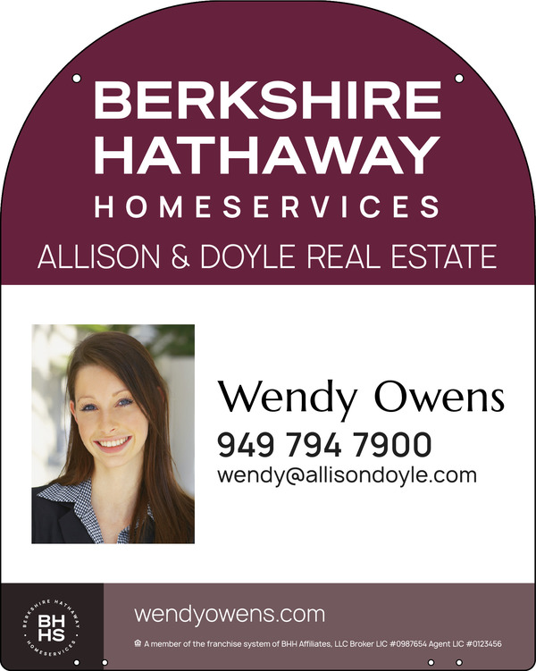 Hanging Yard Arm Dome Agent Photo Sign Panel, 30"H X 24"W, 3mm Aluminum Composite