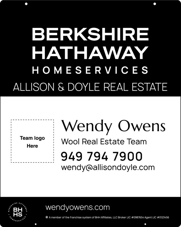 Reflective Hanging Team Logo Sign Panel, 30"H X 24"W, 3mm Aluminum Composite