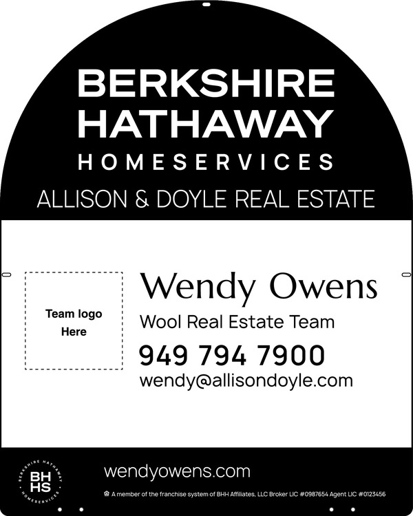 Arc Top Team Logo Sign Panel, 30"H X 24", Steel