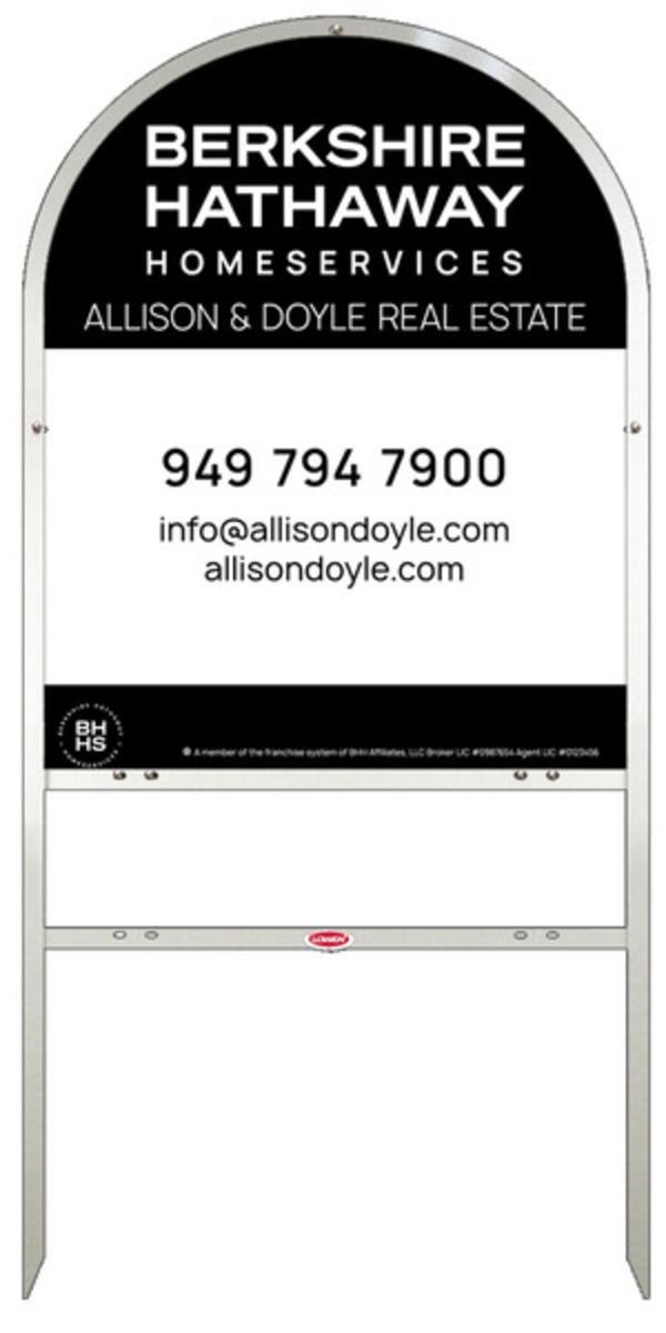 Arc Top Frame W/ 1 Rider Inserts And Office Sign Panel Unit, 30"H X 24"W, Steel