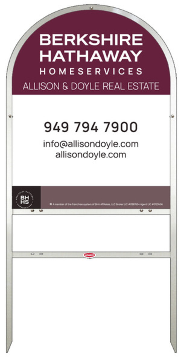 Arc Top Frame W/ 1 Rider Inserts And Office Sign Panel Unit, 30"H X 24"W, Steel