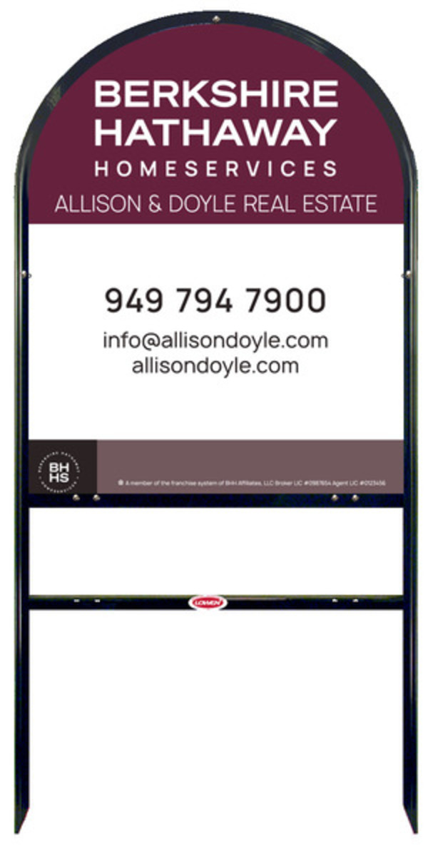 Arc Top Frame W/ 1 Rider Inserts And Office Sign Panel Unit, 30"H X 24"W, Steel