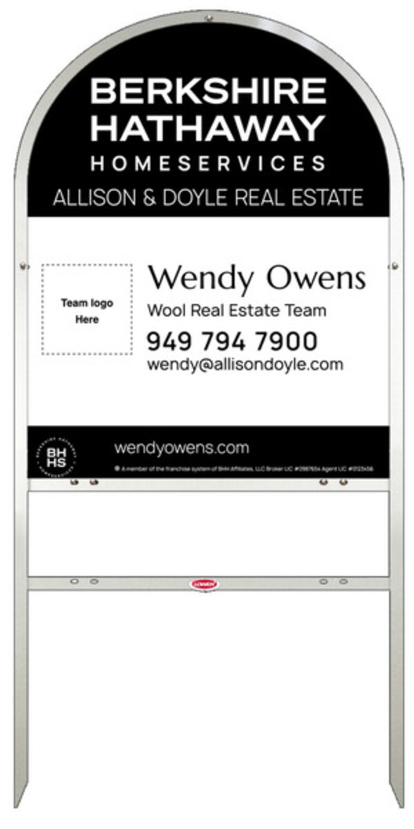 Arc Top Frame W/ 1 Rider Inserts And Team Logo Sign Panel Unit, 30"H X 24"W, Steel