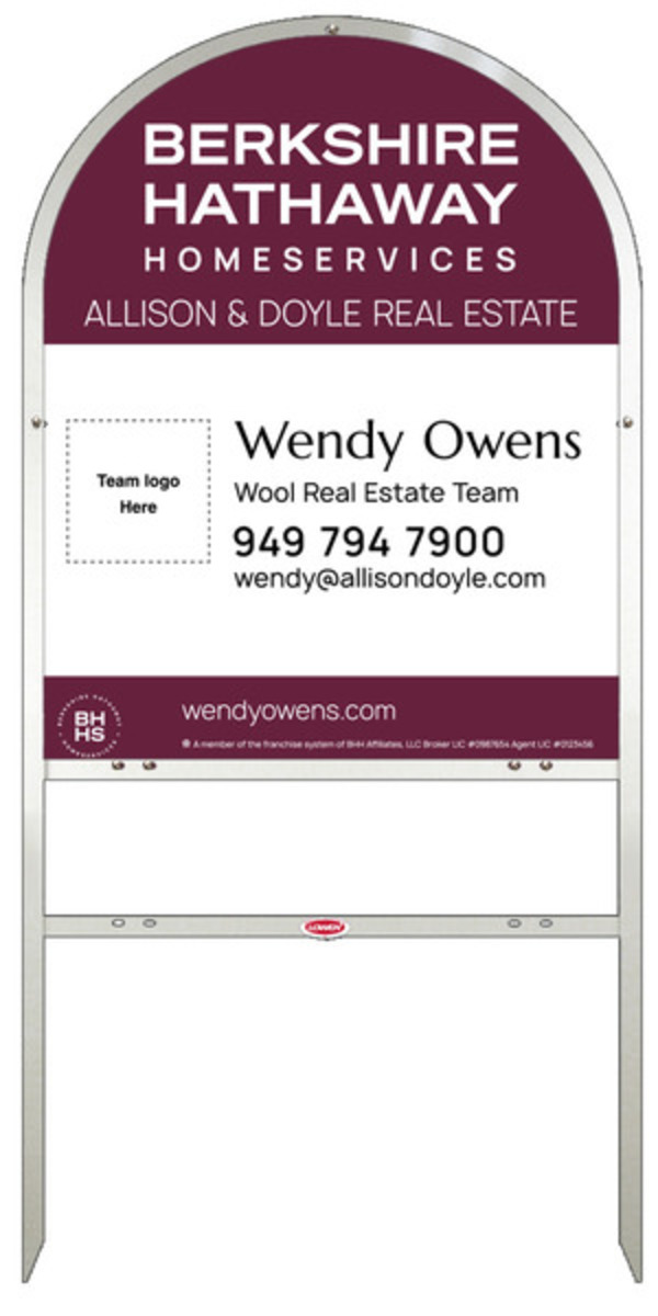 Arc Top Frame W/ 1 Rider Inserts And Team Logo Sign Panel Unit, 30"H X 24"W, Steel