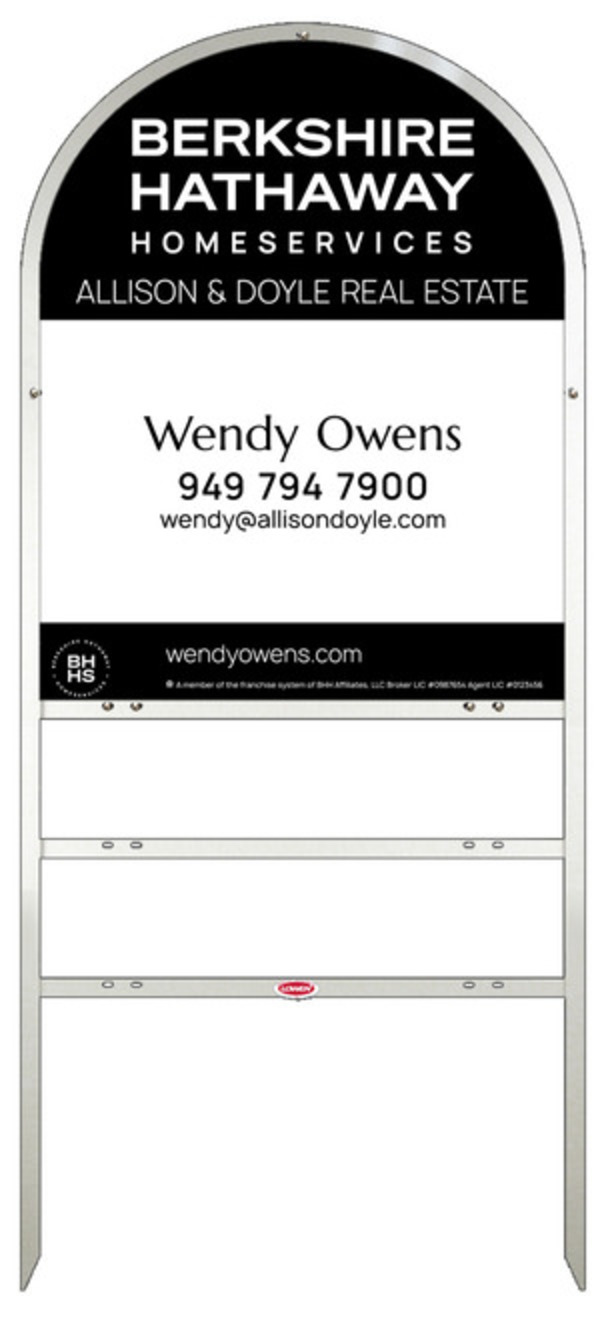 Arc Top Frame W/ 2 Rider Inserts And Agent Sign Panel Unit, 30"H X 24"W, Steel