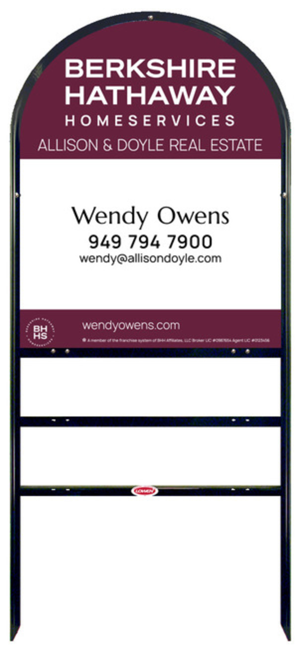 Arc Top Frame W/ 2 Rider Inserts And Agent Sign Panel Unit, 30"H X 24"W, Steel