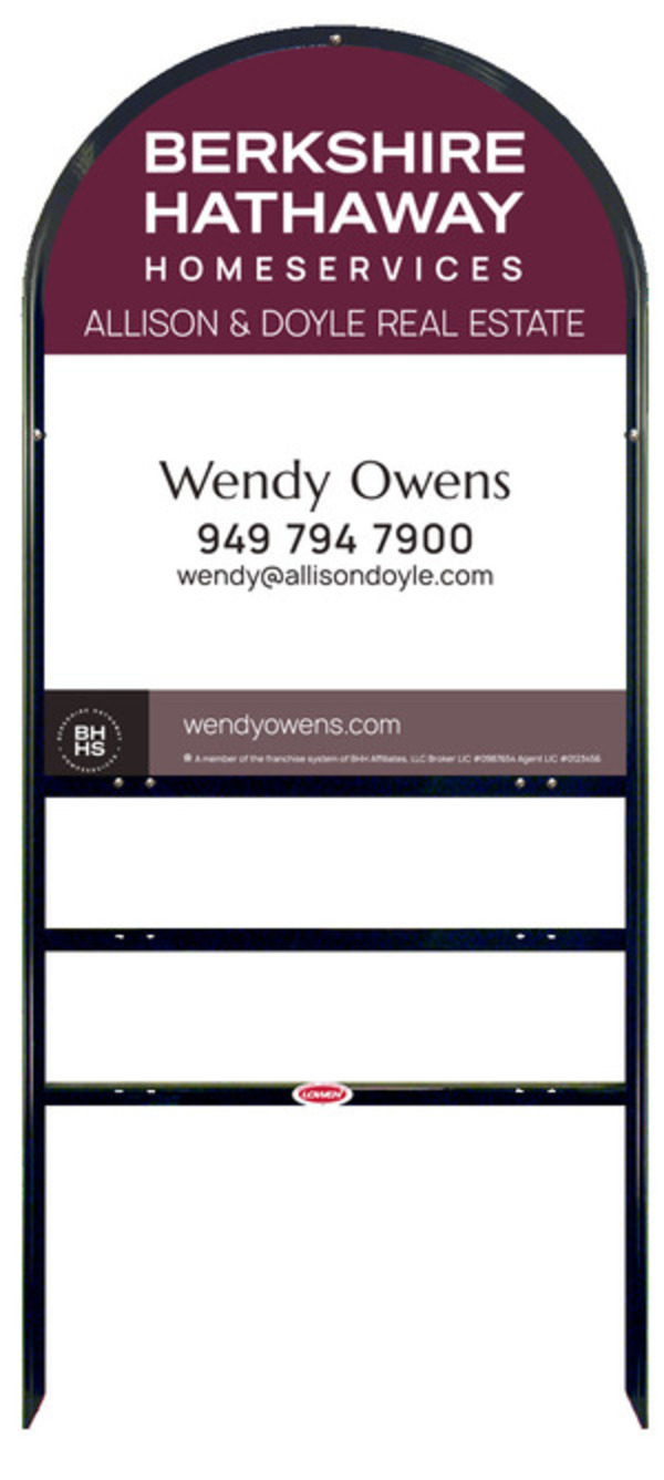 Arc Top Frame W/ 2 Rider Inserts And Agent Sign Panel Unit, 30"H X 24"W, Steel