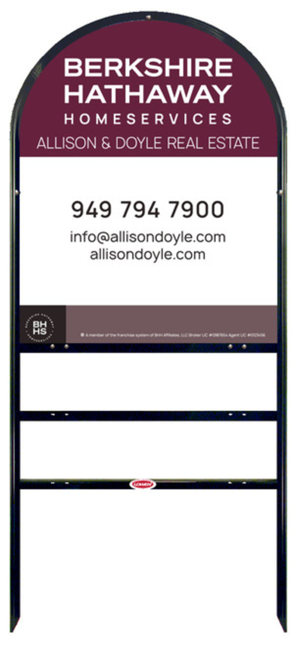 Arc Top Frame W/ 2 Rider Inserts And Office Sign Panel Unit, 30"H X 24"W, Steel