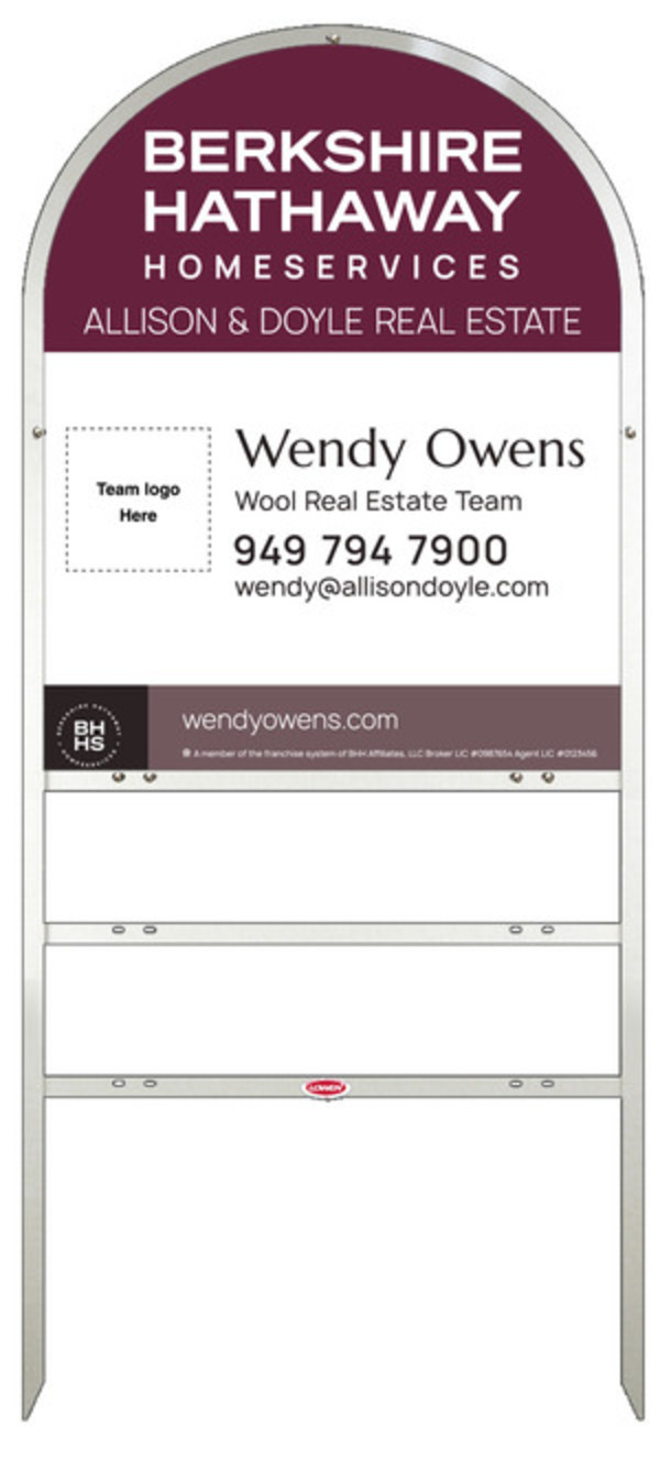 Arc Top Frame W/ 2 Rider Inserts And Team Logo Sign Panel Unit, 30"H X 24"W, Steel