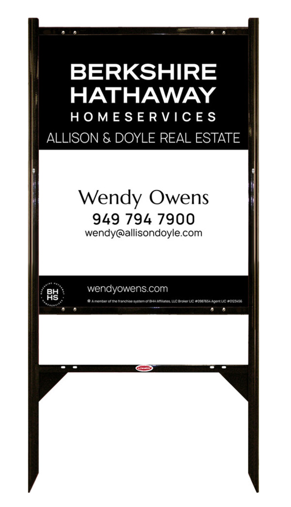 Angle Iron Frame And Agent Sign Panel Unit, 30"H X 24"W, Steel