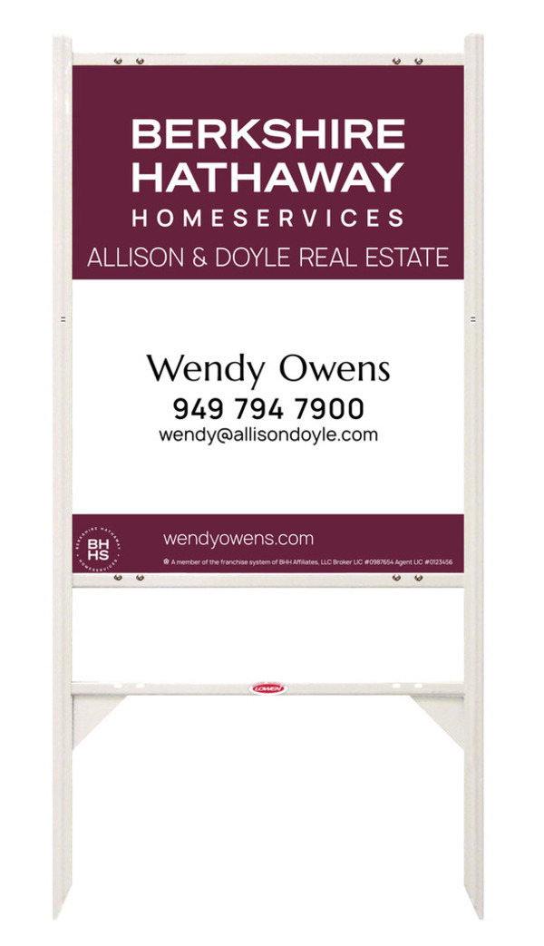 Angle Iron Frame And Agent Sign Panel Unit, 30"H X 24"W, Steel