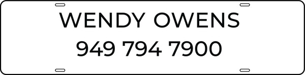 Agent Name Sign Rider, 6"H X 24"W, Steel