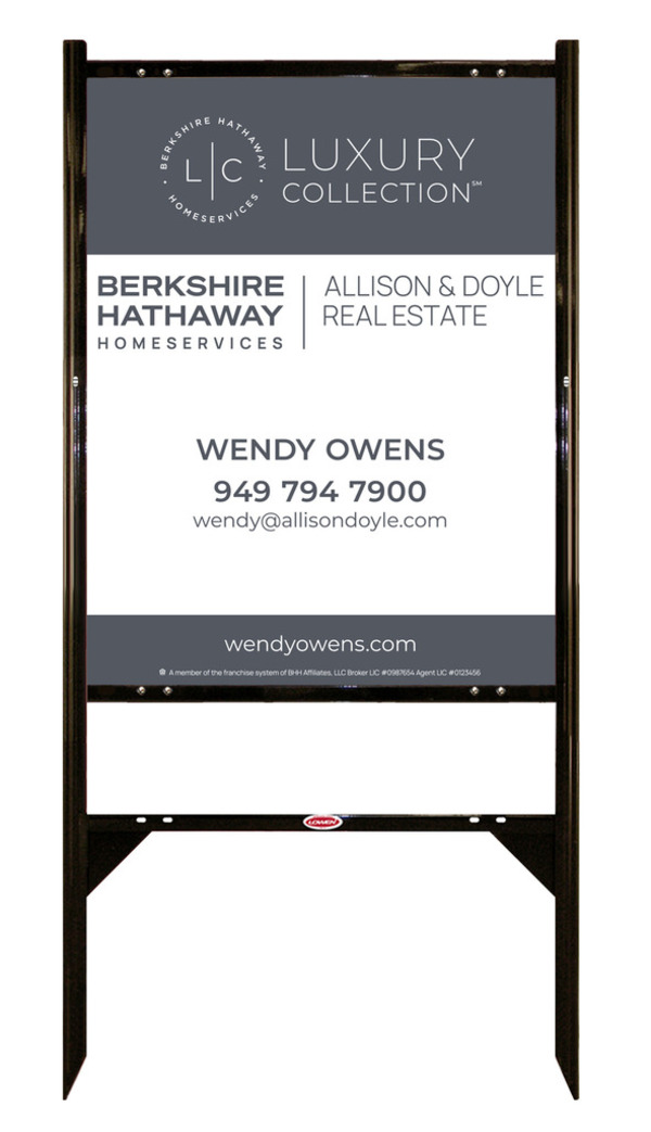 Angle Iron Frame And Agent Sign Panel Unit, 30"H X 24"W, Steel