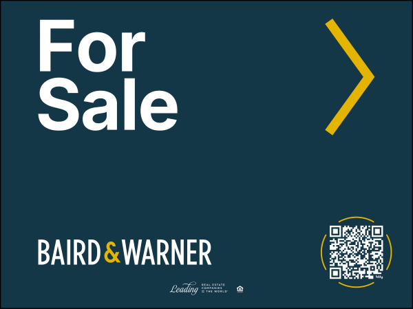 Baird & Warner Directional Office For Sale Sign Panel, 18"h x 24"w, 4mm Corrugated