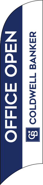 Coldwell Banker&reg; Real Estate OFFICE OPEN FEATHER FLAG ONLY, 10-foot