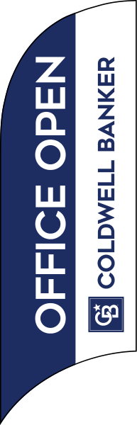 Coldwell Banker&reg; Real Estate OFFICE OPEN FEATHER FLAG ONLY, 7-foot