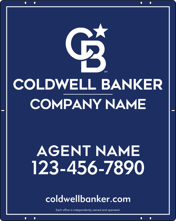 Agent Sign Panel, 30"H X 24"W, Poly