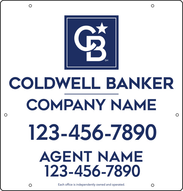 Agent Hanging Sign Panel, 25"H X 24"W, .063 Aluminum