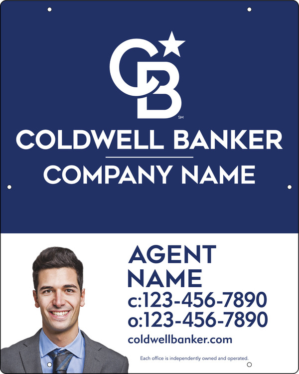 Coldwell Banker&reg; Agent Cut Out Photo Hanging Sign Panel, 30"h x 24", .063 Aluminum