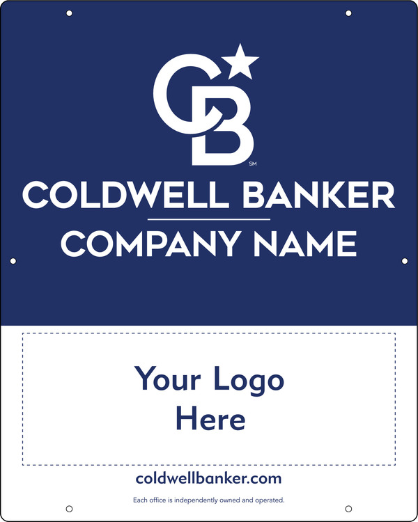 Coldwell Banker&reg; Reflective Agent Logo Hanging Sign Panel, 30"h x 24"w, .063 Aluminum