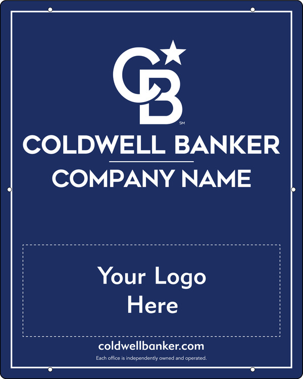 Coldwell Banker&reg; Agent Logo Hanging Sign Panel, 30"h x 24", .063 Aluminum
