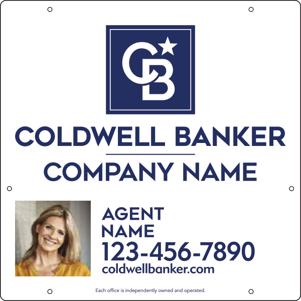 Agent Photo Hanging Sign Panel, 24"H X 24"W, Steel