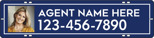 Agent Photo Sign Rider, 6"H X 24"W, .090 Poly